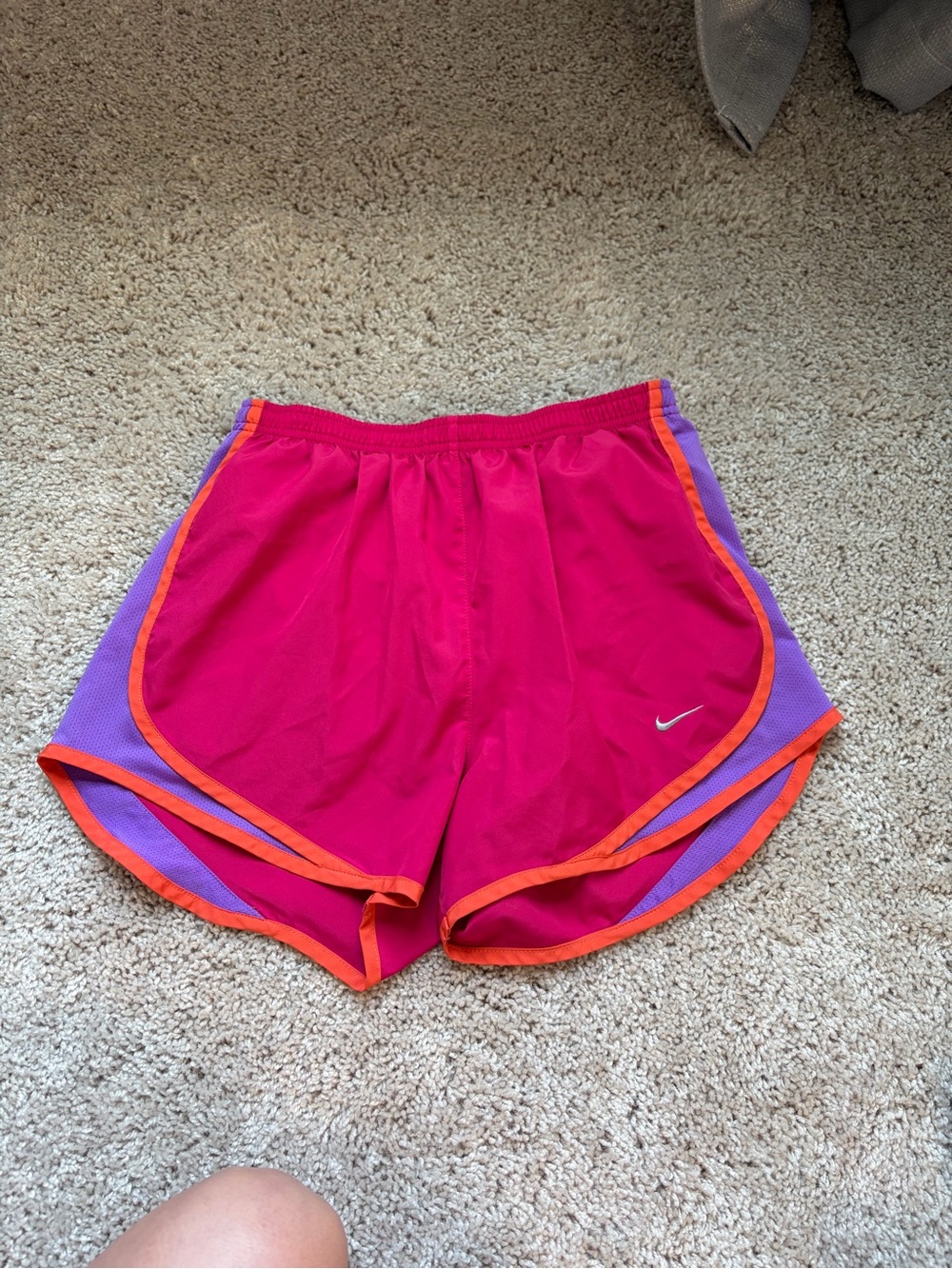 Nike Hot Pink Dri-FIT Running Shorts with Silver Swoosh - Picture 4 of 4